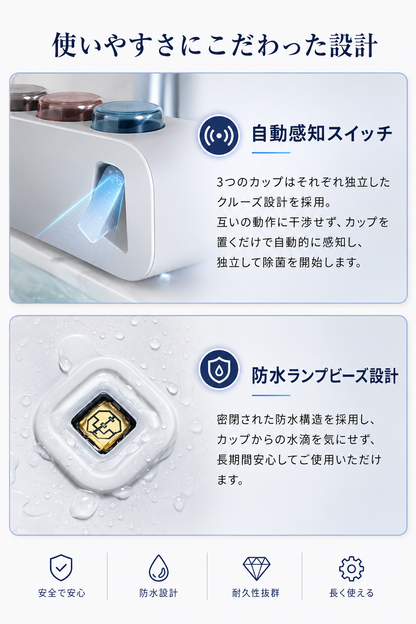 OralSafe™ UV除菌スマートホルダー