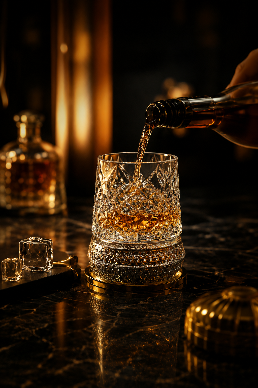 WhiskyOrbit™ 至福の回転ウイスキーグラス