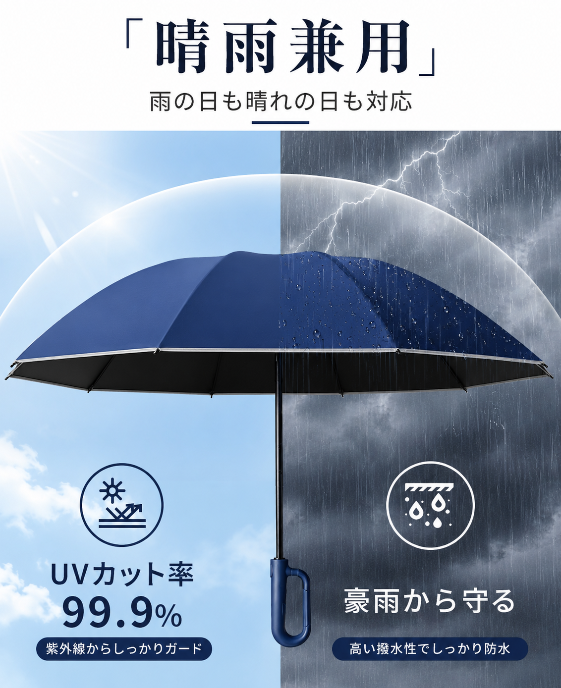 EverDry™ 逆折り式UVカット傘